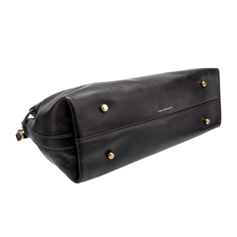 Coach Empire 40 Black Leather Satchel with Gold Hardware - Picture 4 of 10